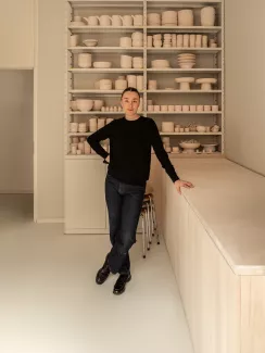 Viola Beuscher at her studio