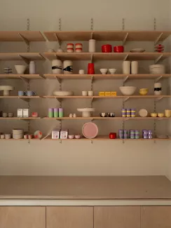 Detail of Viola Beuschers studio