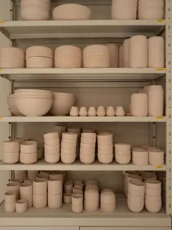 Detail of Viola Beuschers studio
