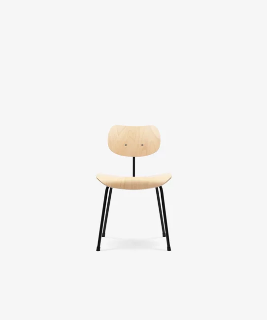 SE 68 Multi Purpose Chair front view in beech/black