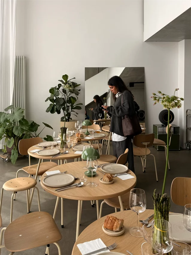 Dining Setting at Klub Maison with SE68 Multi Purpose Chair and SE 330 Coffee Table